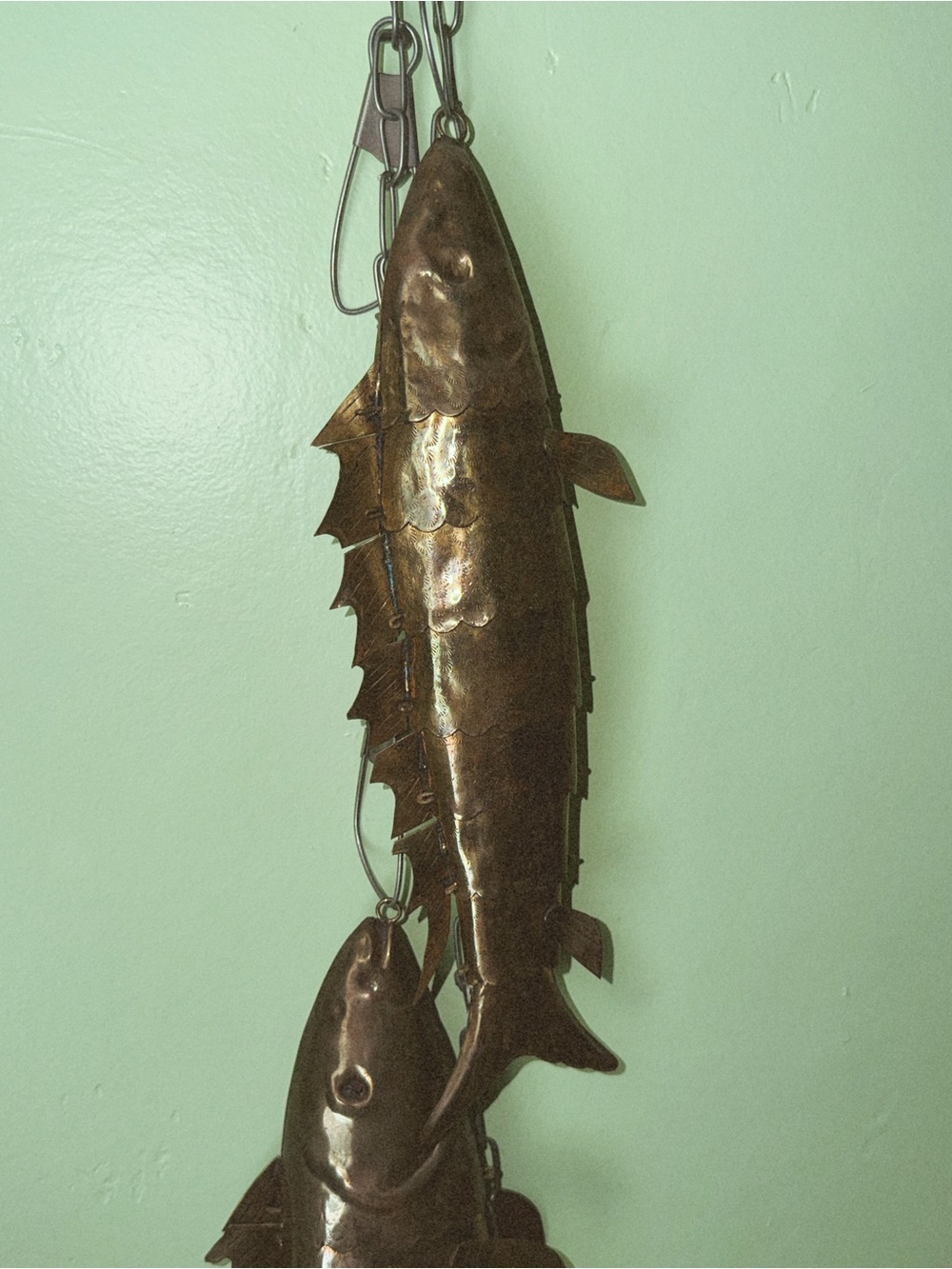 Vintage brass articulating fish - Picture 3 of 9